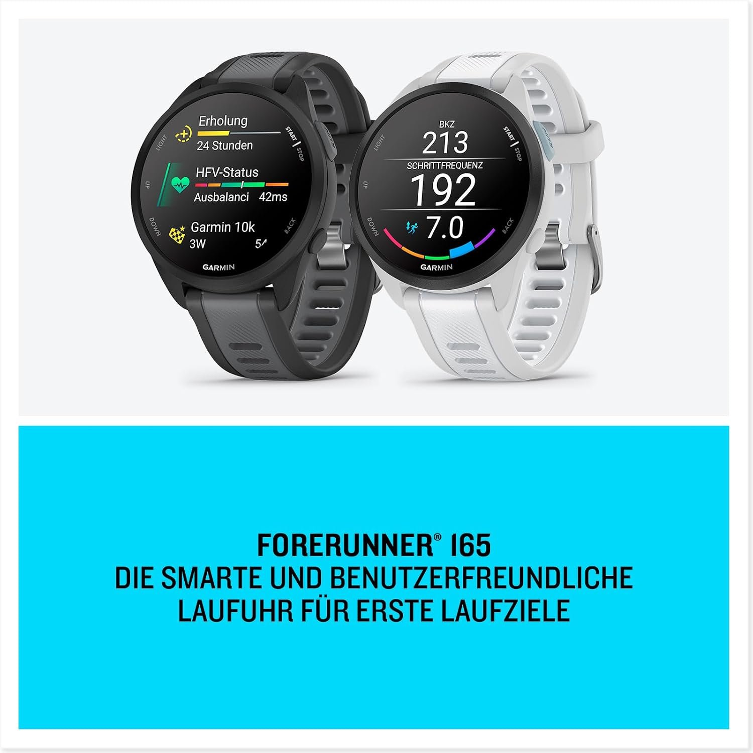 Garmin Forerunner 165 43 mm Running Smartwatch, 1.2 Inch AMOLED Touch Screen, Up to 11 Days Battery Life, 25+ Sports Apps, Training Recommendations, Health Data, Smart Functions – Bild 7
