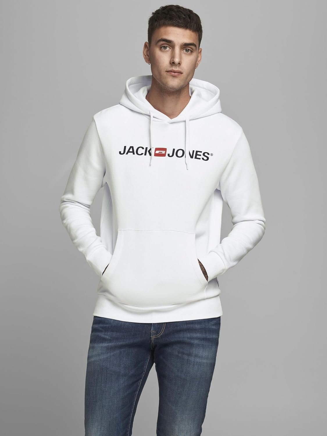JACK & JONES Herren Hoodie, Kapuzenpullover mit Logo – Bild 2