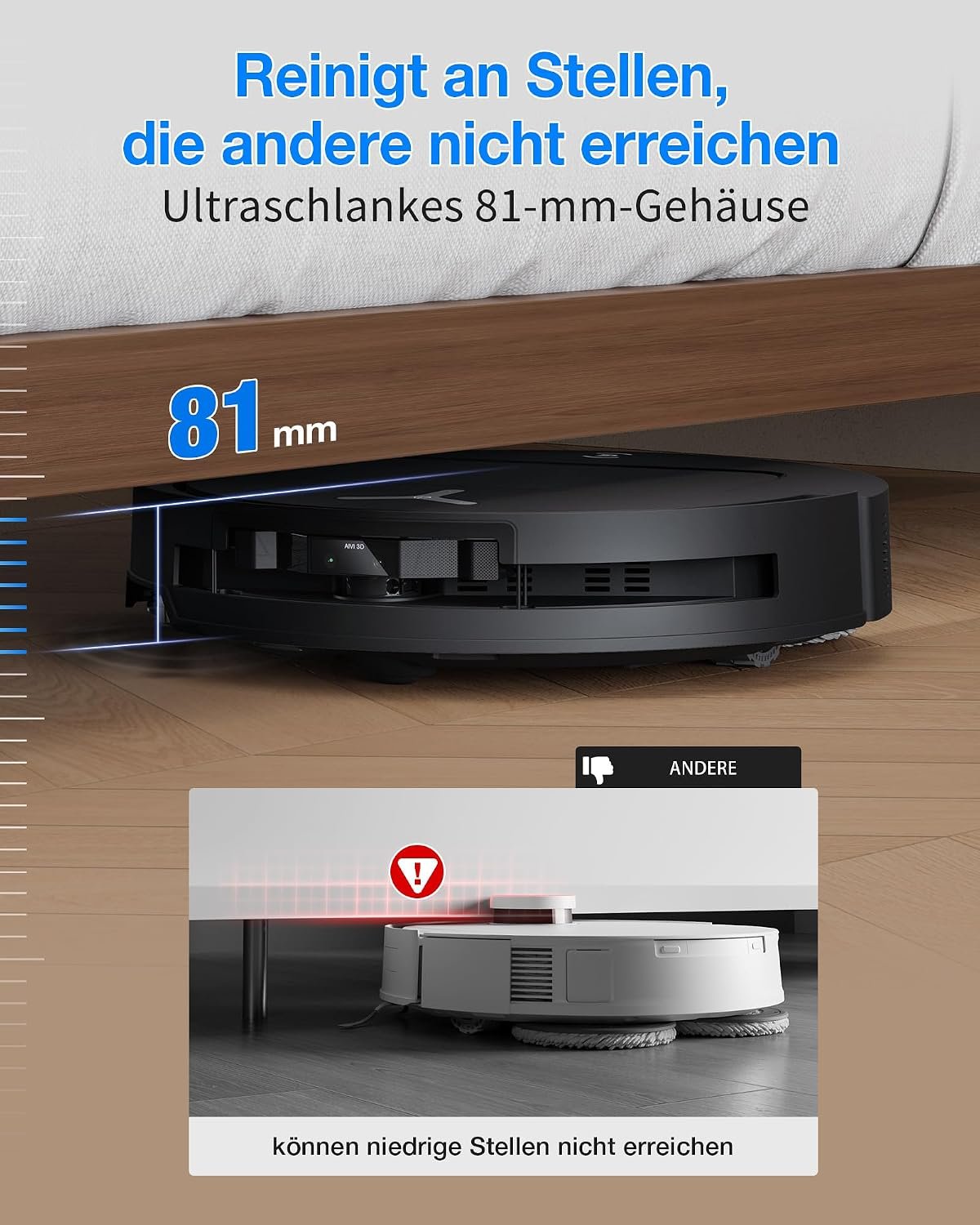 ECOVACS Deebot T50 Omni Gen3 Roboterstaubsauger, 25.000 Pa – Bild 4