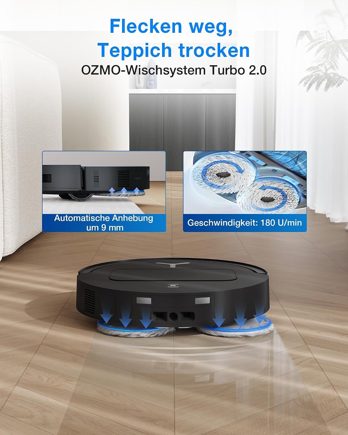 ECOVACS Deebot T50 Omni Gen3 Roboterstaubsauger, 25.000 Pa – Bild 6