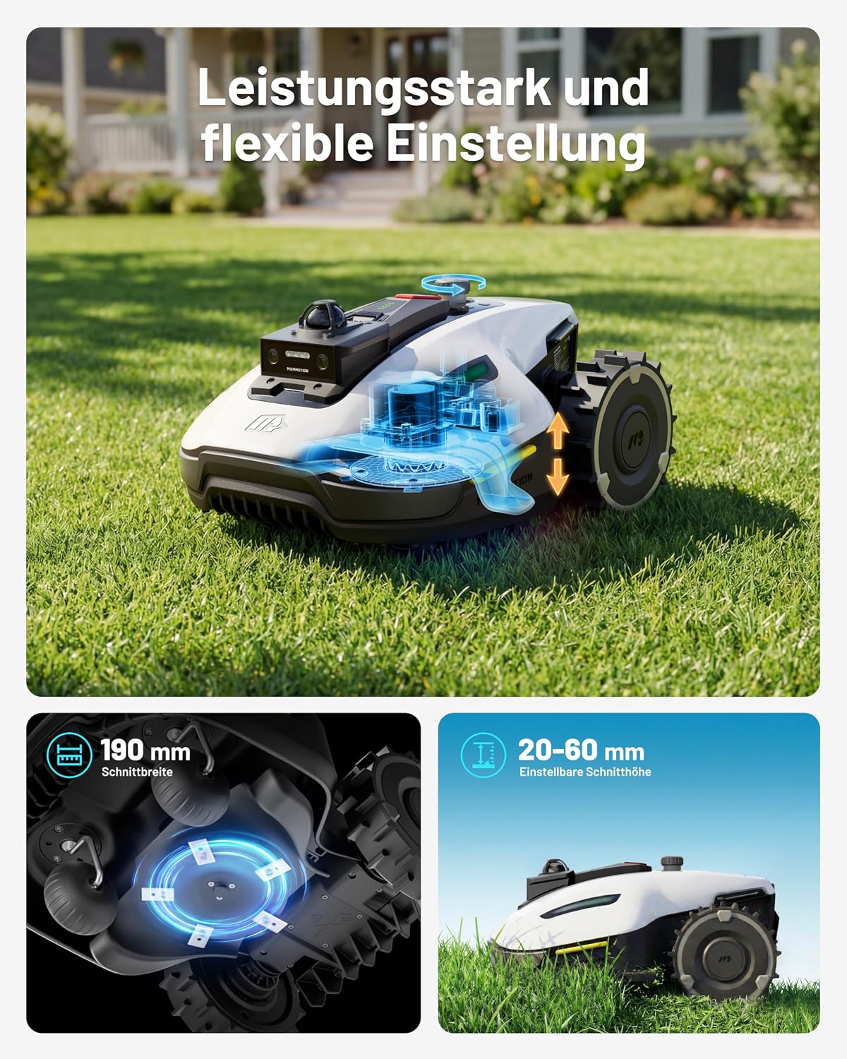 Mammotion Yuka Mini 2 1000 Roboter-Rasenmäher ohne Begrenzungskabel – Bild 8