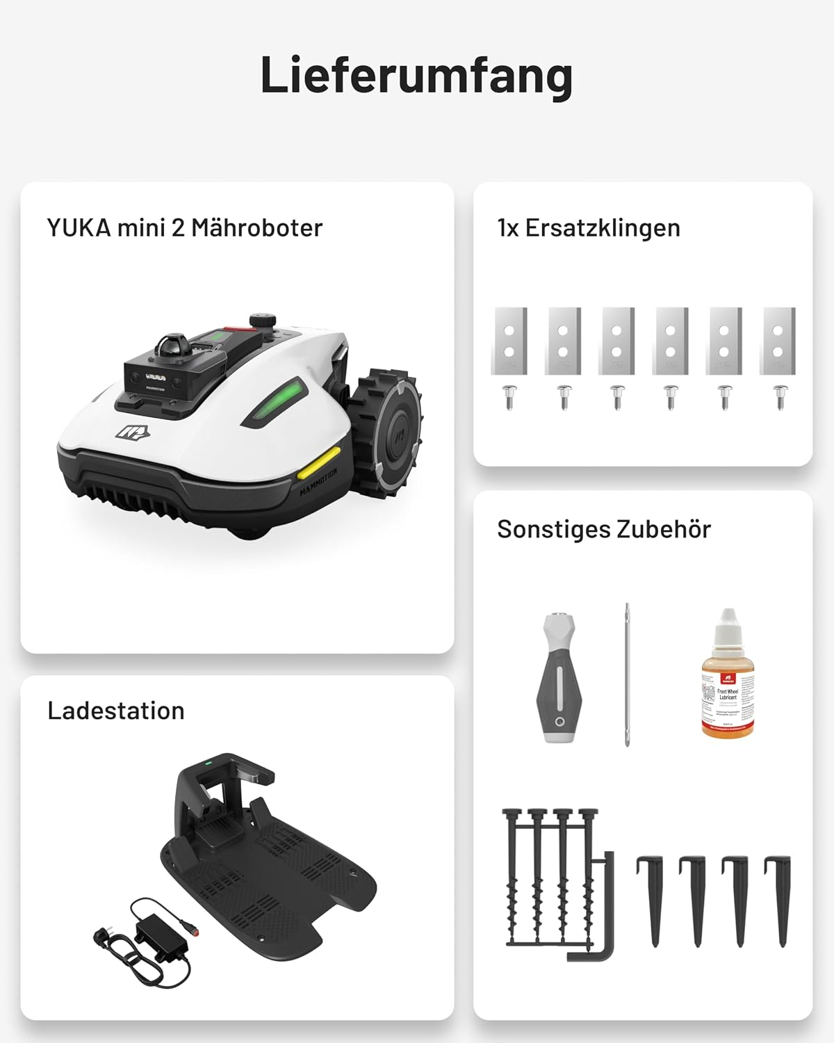 Mammotion Yuka Mini 2 1000 Roboter-Rasenmäher ohne Begrenzungskabel – Bild 10