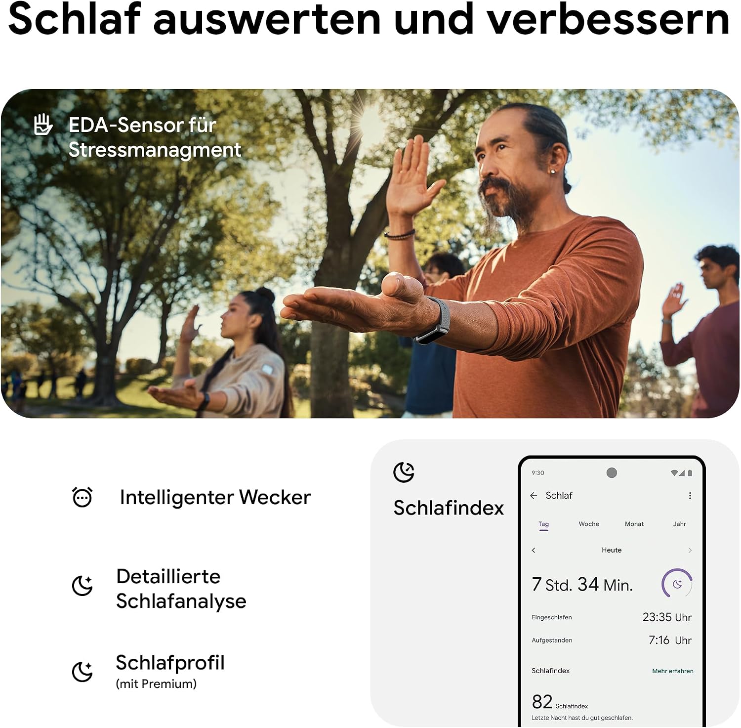 Fitbit Google Charge 6 Activity Tracker beinhaltet eine 3-monatige Google Health Premium-Mitgliedschaft, 7 Tage Akkulaufzeit, Google Wallet und Maps, Obsidian/Aluminium in Schwarz – Bild 5