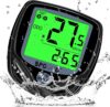 SPGOOD Kabelloser Fahrradcomputer, 19 Funktionen, IP54 wasserdicht, Schwarz