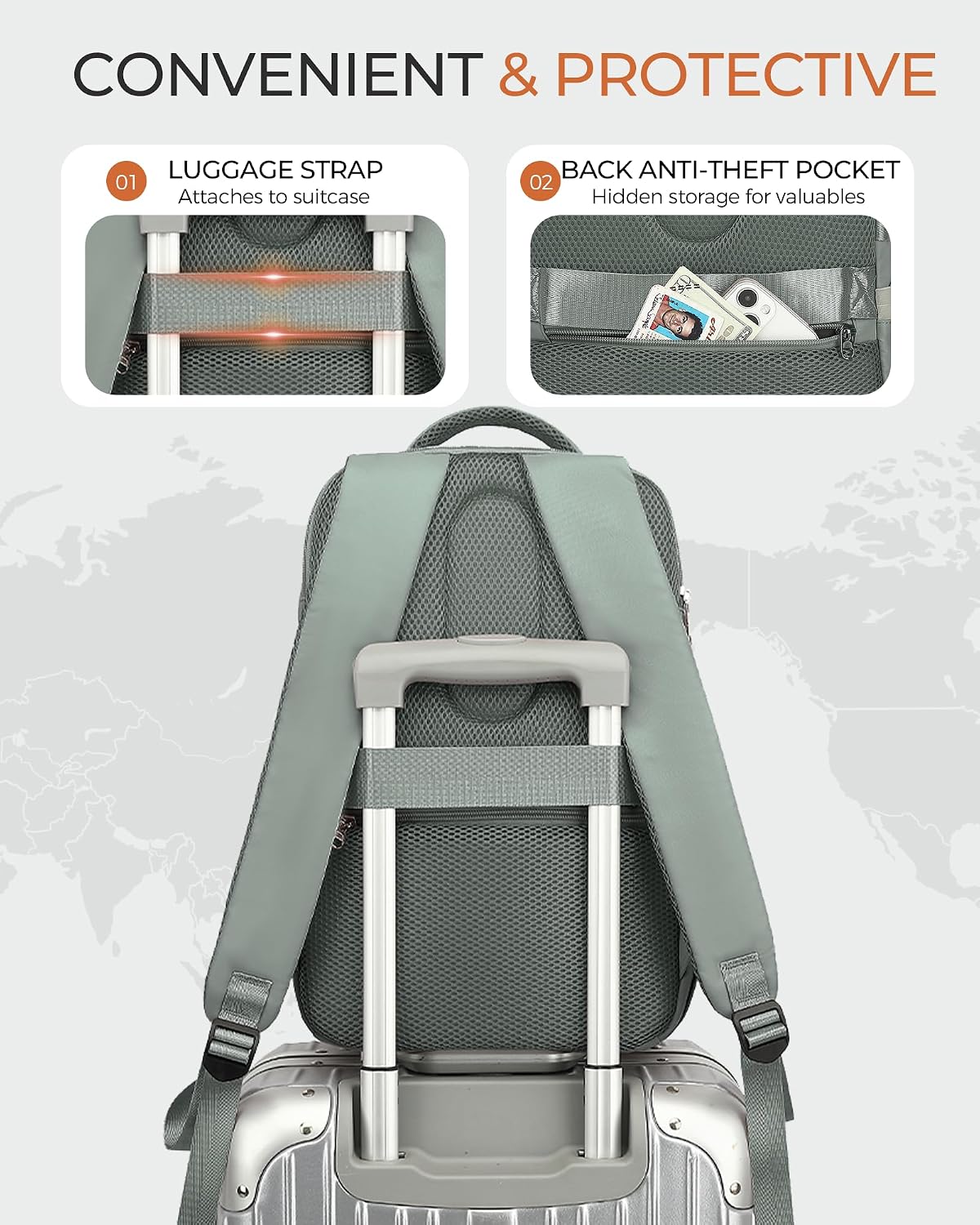 Yankony Ryanair Handgepäckrucksack 40 x 30 x 20 cm – Bild 5