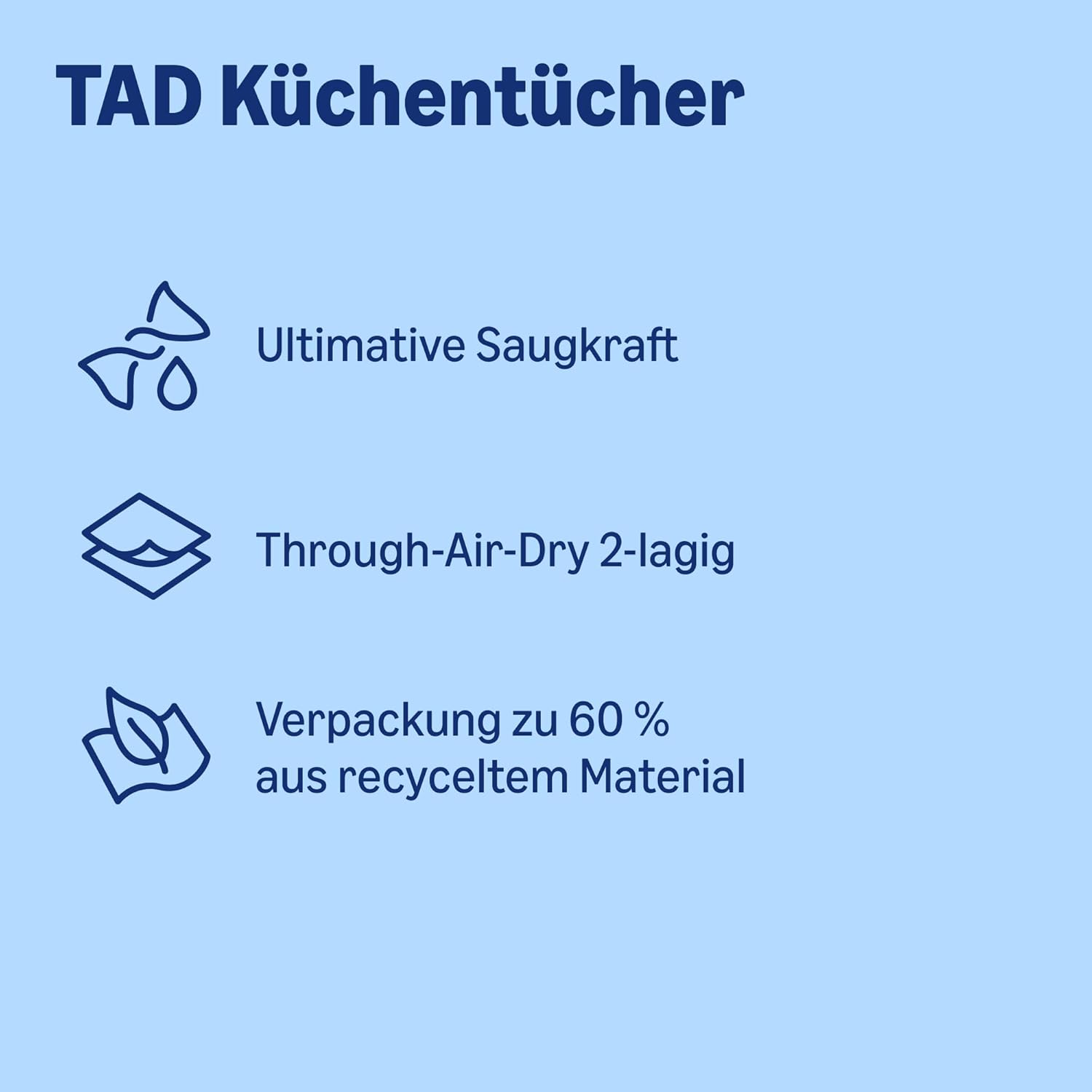 von Amazon Ultra Absorbent TAD Küchenrolle, 32 Rollen (8 Packungen mit je 4 Stück), 51 Blatt pro Rolle – Bild 5