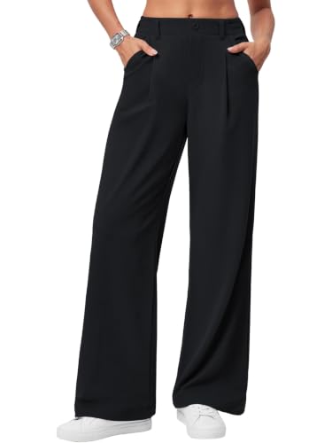 Cuptacc Hosen Damen Elegant Waffelstrick Leichte Sommerhose Mit Taschen