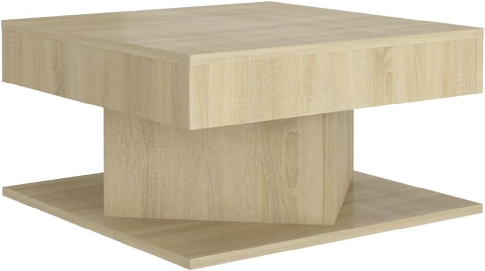 vidaXL Couchtisch Beistelltisch Wohnzimmertisch Couchtisch Sofatisch Teetisch Wohnzimmermöbel Sonoma-Eiche 57 x 57 x 30 cm Holzwerkstoff