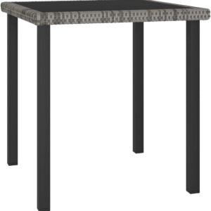 VIDAXL – Garten-Esstisch Grau 70 x 70 x 73 cm Poly Rattan