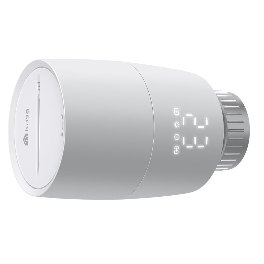 TP-Link Smart Heizkörperthermostat – Erweiterungseinheit, erfordert Kasa Hub, Heizungssteuerung (Kasa App, Zeitpläne, Geofencing, Fensteröffnungserkennung), Matter, Alexa, Apple Home