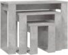 vidaXL 3er Set Couchtisch Beistelltisch Wohnzimmertisch Sofatisch Teetisch Nachttisch Wohnzimmer Beton Grau Holzwerkstoff