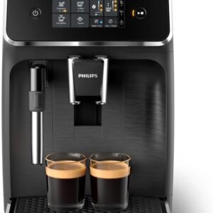 Philips Panarello 2200 Serie Kaffeevollautomat, Schwarz, 2 Spezialitäten