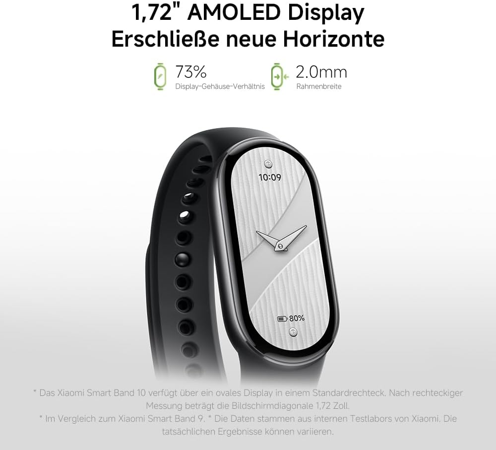 Xiaomi Smart Band 10, Smartwatch, Fitness-Tracker, 1,72 Zoll AMOLED – Bild 3