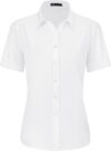 J.VER Bluse Damen Kurzarm Business Hemdbluse Bügelfrei Elegant