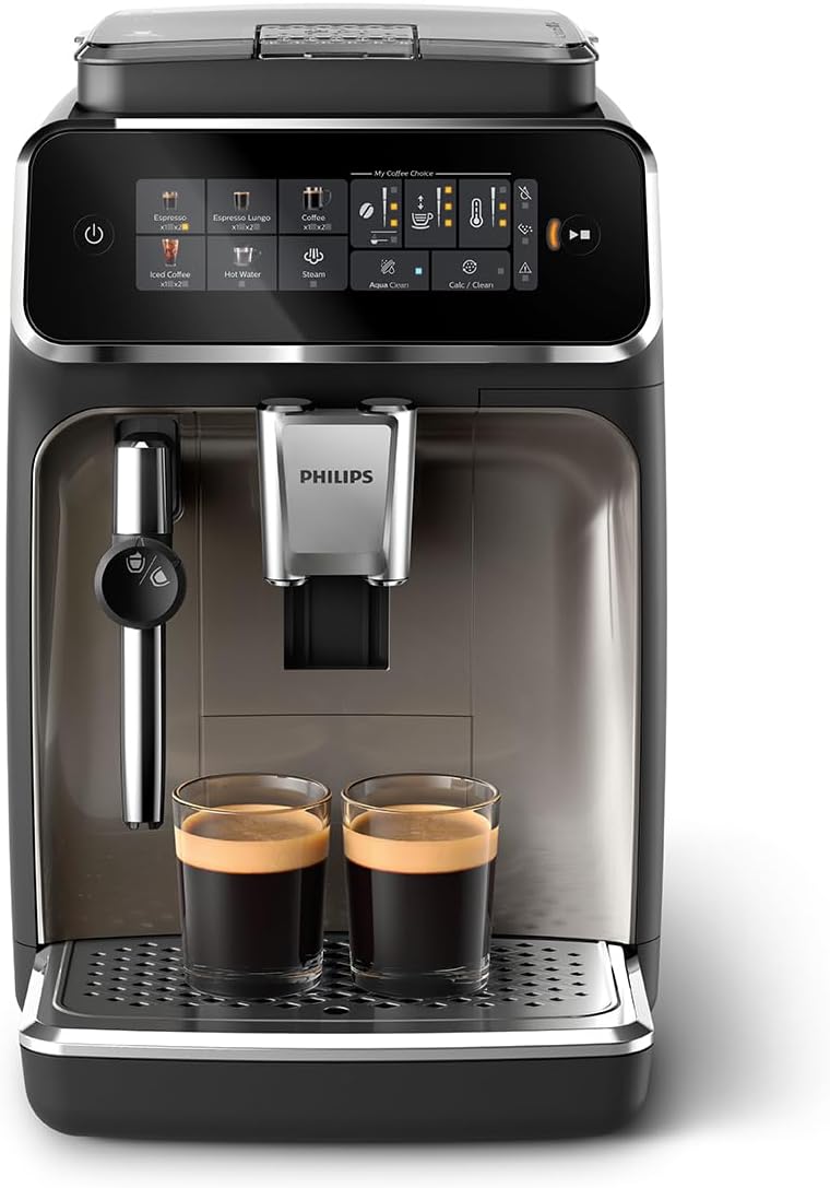 Philips Panarello 3300 Serie Kaffeevollautomat, Schwarz, 5 Spezialitäten