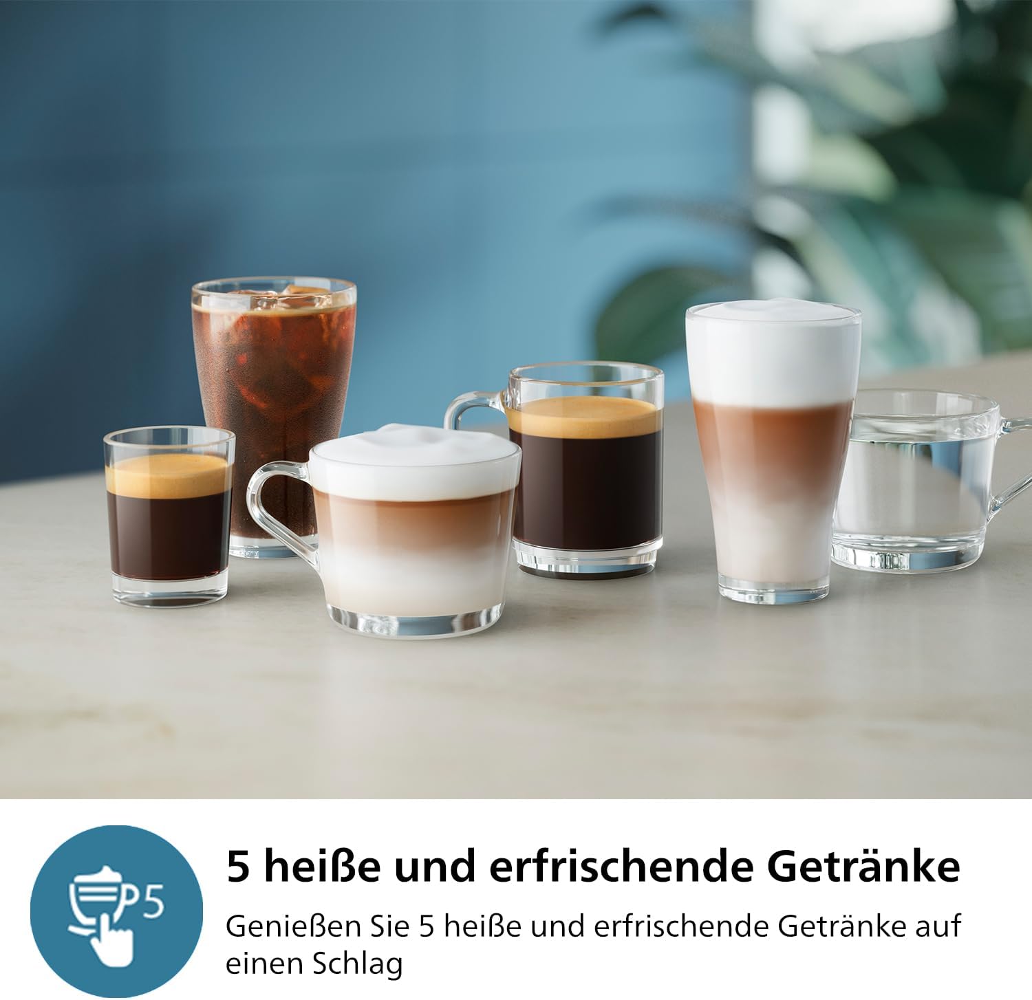 Philips Panarello 3300 Serie Kaffeevollautomat, Schwarz, 5 Spezialitäten – Bild 3