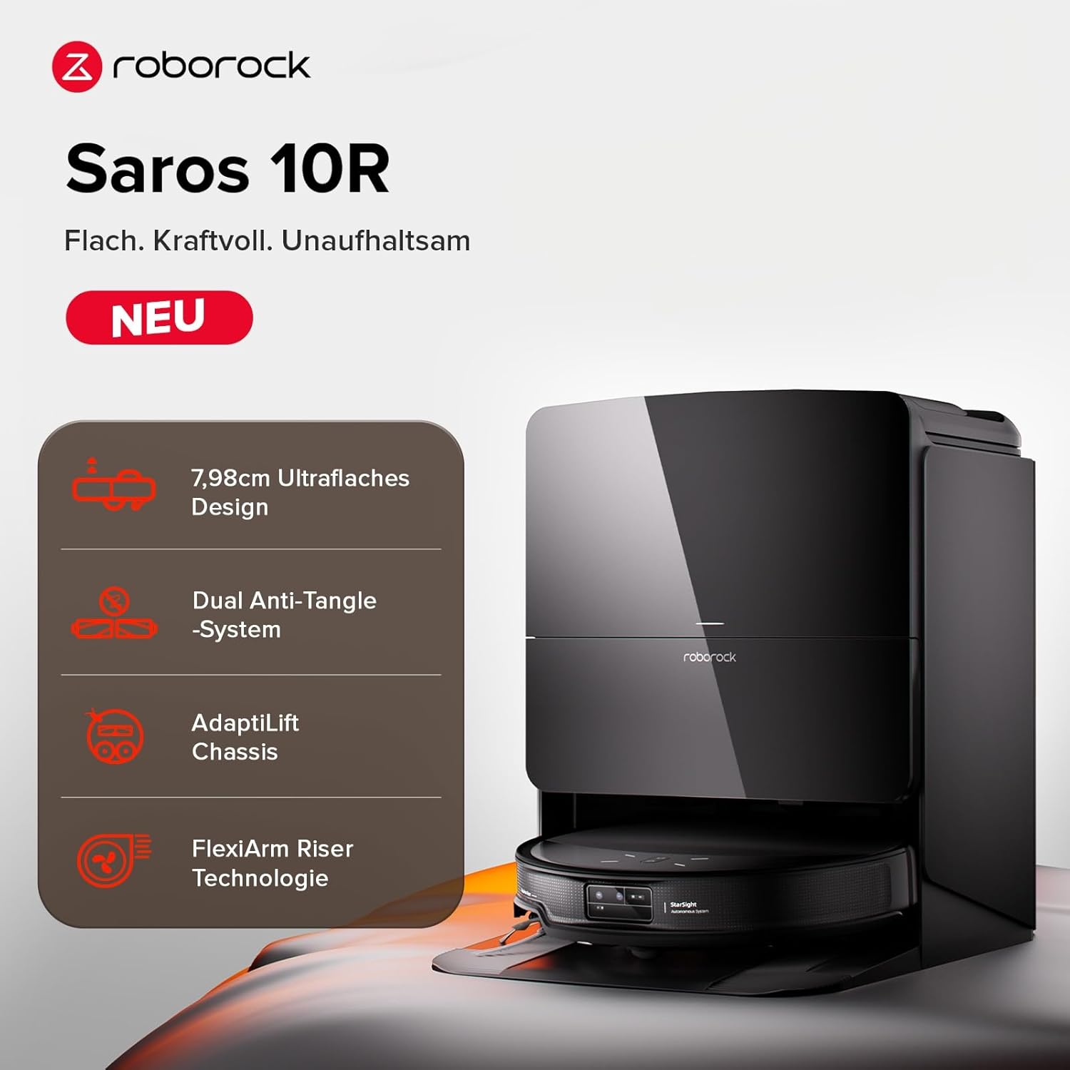 Roborock Saros 10R Roboterstaubsauger mit Wischfunktion und verstellbar – Bild 2
