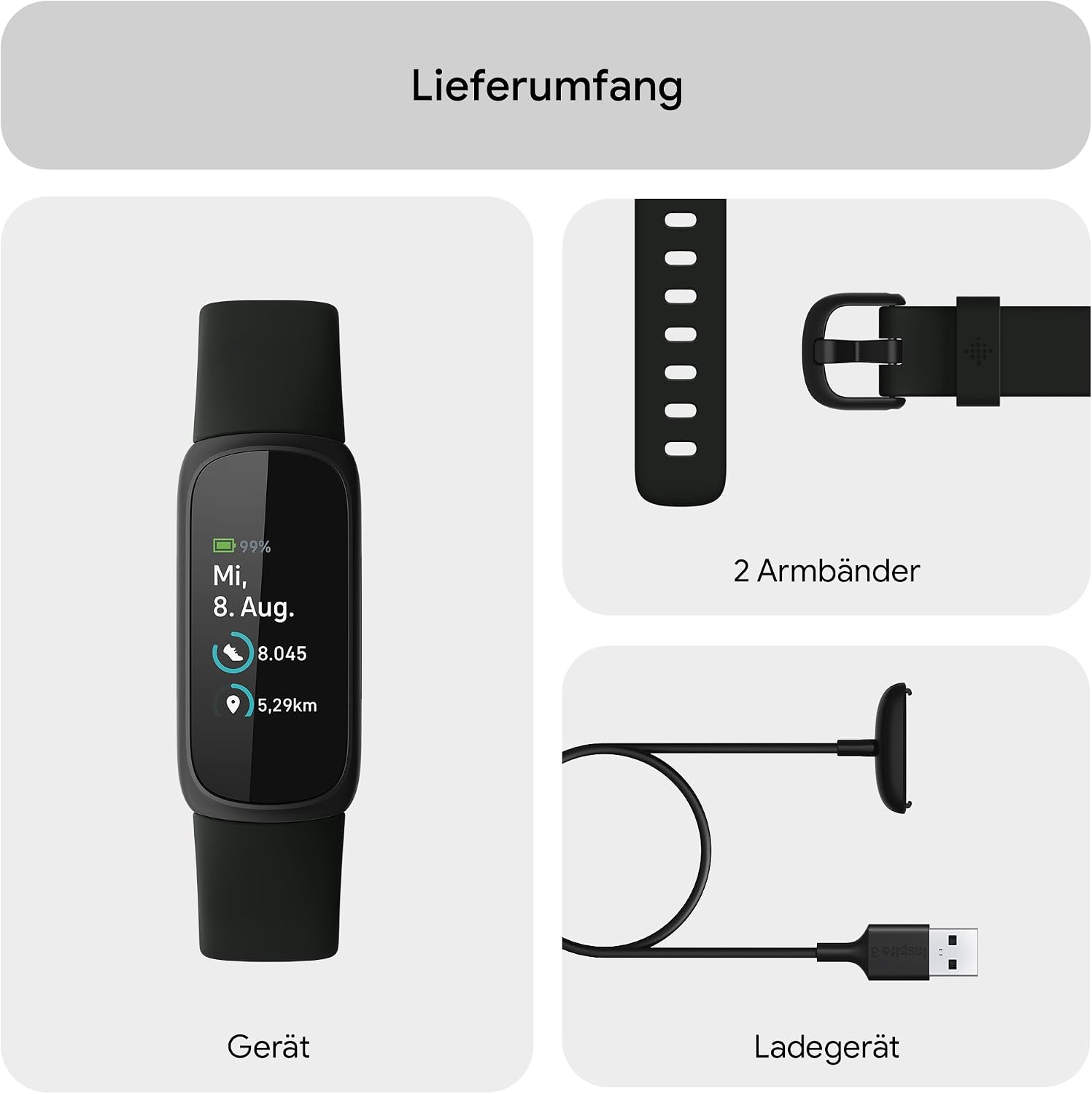 Fitbit Inspire 3 von Google, Gesundheits- und Fitness-Tracker Damen/Herren, Herzfrequenzmesser, Stressmanagement, Schlafanalyse & bis zu 10 Tage Akkulaufzeit, Fitnessuhr kompatibel mit Android/iOS – Bild 8