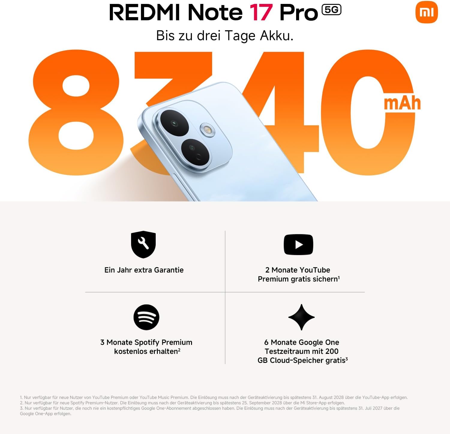 Xiaomi REDMI Note 17 Pro 5G, Smartphone 8+512 GB, Schwarz, 8340 mAh Akku – Bild 4