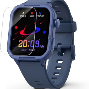 Smartwatch Kinder Fitness Tracker Uhr Digitale Fitnessuhr mit Schrittzähler, 24/7 Puls, IP68 Wasserdicht, Schlafmonitor, Wecker, Geschenk für Kinder Mädchen Jungen 6-16 (Blau)