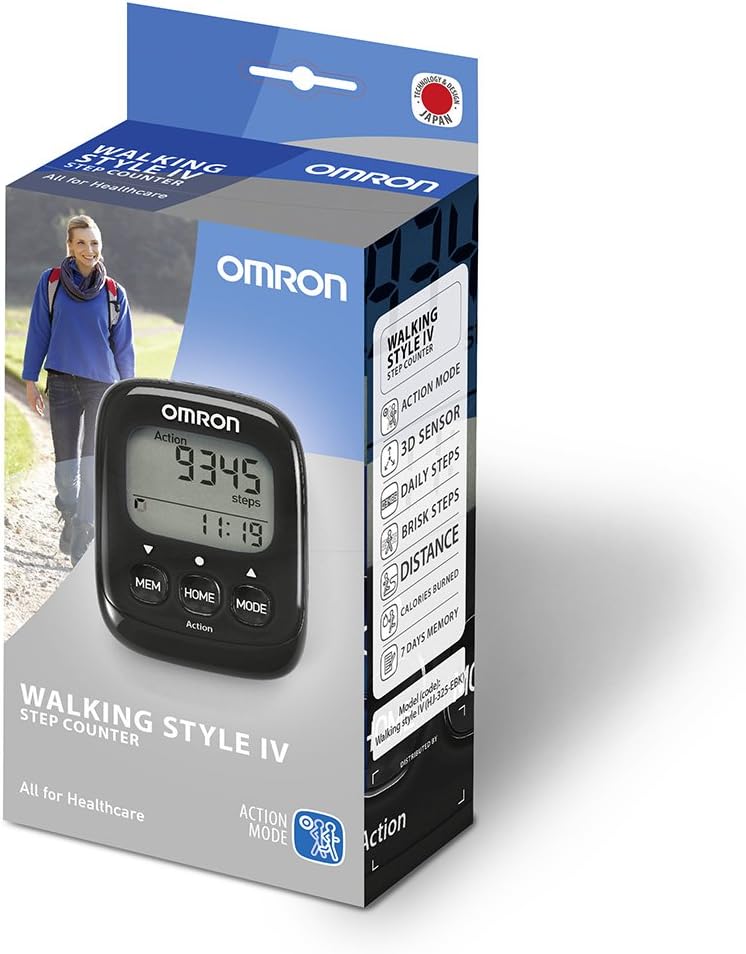 Omron Walking Style IV Schrittzähler Schwarz mit 3D-Sensor – Bild 5