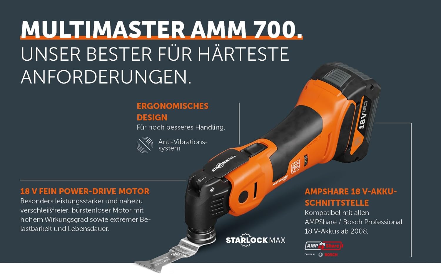 Fein Multimaster AMM 700 MAX TOP 4,0 Ah AS-Akku (18 V, Akku 4,0 Ah). – Bild 5