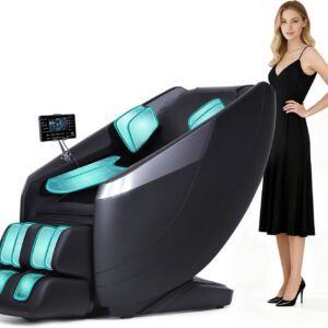 HealthRelife 3D-Ganzkörpermassagesessel 135 cm SL-Schiene mit 12 Prog...