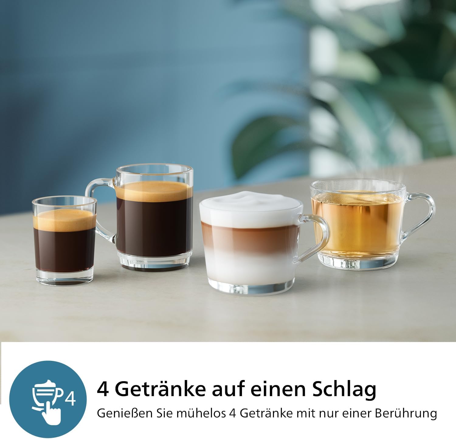 Philips Vollautomatische Espressomaschine 2300 Serie LatteGo, 4 Getränke in One Touch, LatteGo-System, SilentBrew, Weiß und Chrom, EP2333/40. – Bild 3