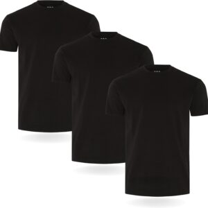 FM London 3/5er-Pack Herren-T-Shirts aus 100 % Baumwolle in Premiumqualität
