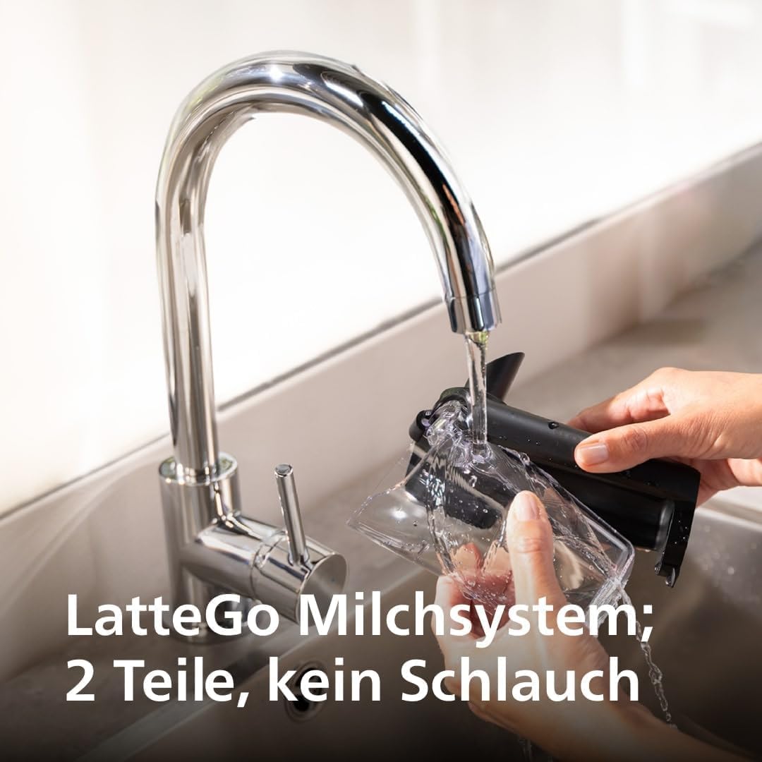 Philips Series 5500 Vollautomatische Latte-Go-Espressomaschine, SilentBrew-Technologie, Schnellstart. Aromatischer Kaffee aus frisch gemahlenen Bohnen, 20 Heiß- und Eisgetränke, Grau (EP5544/50) – Bild 7