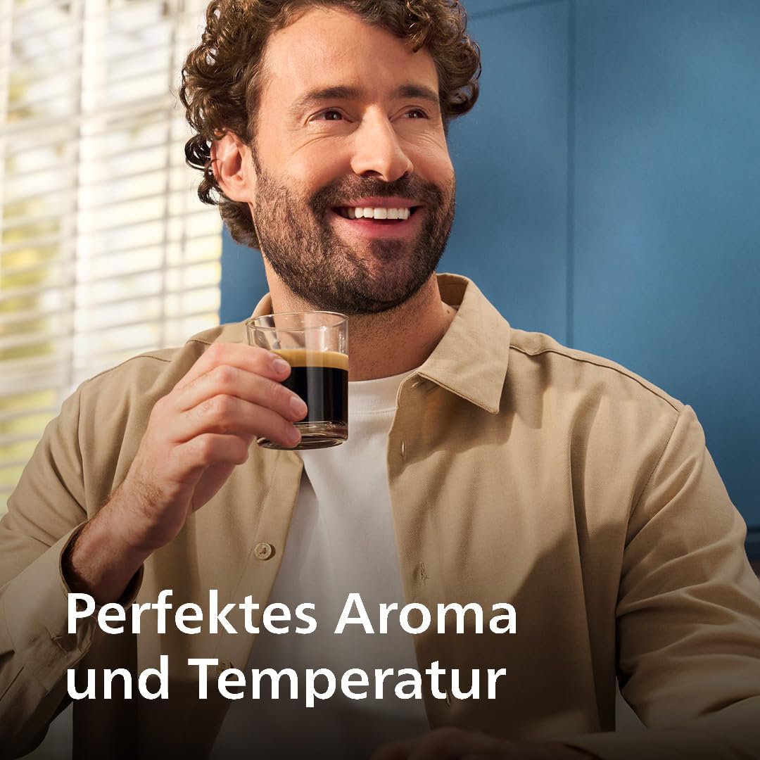 Philips Series 5500 Vollautomatische Latte-Go-Espressomaschine, SilentBrew-Technologie, Schnellstart. Aromatischer Kaffee aus frisch gemahlenen Bohnen, 20 Heiß- und Eisgetränke, Grau (EP5544/50) – Bild 6