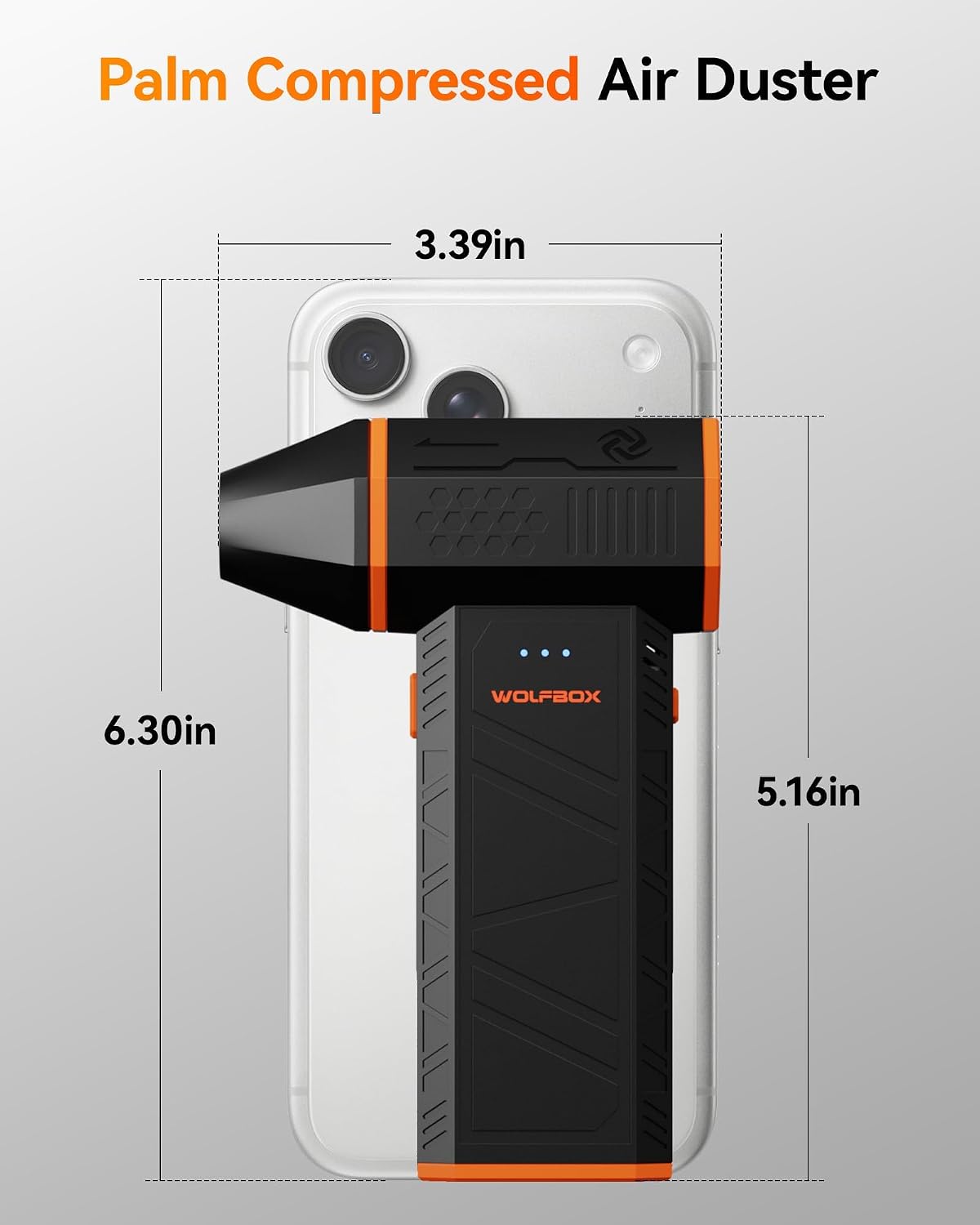 WOLFBOX MegaFlow 50 Elektrischer Luftzerstäuber, 110.000 U/min, kabellos, 3 Geschwindigkeiten – Bild 8