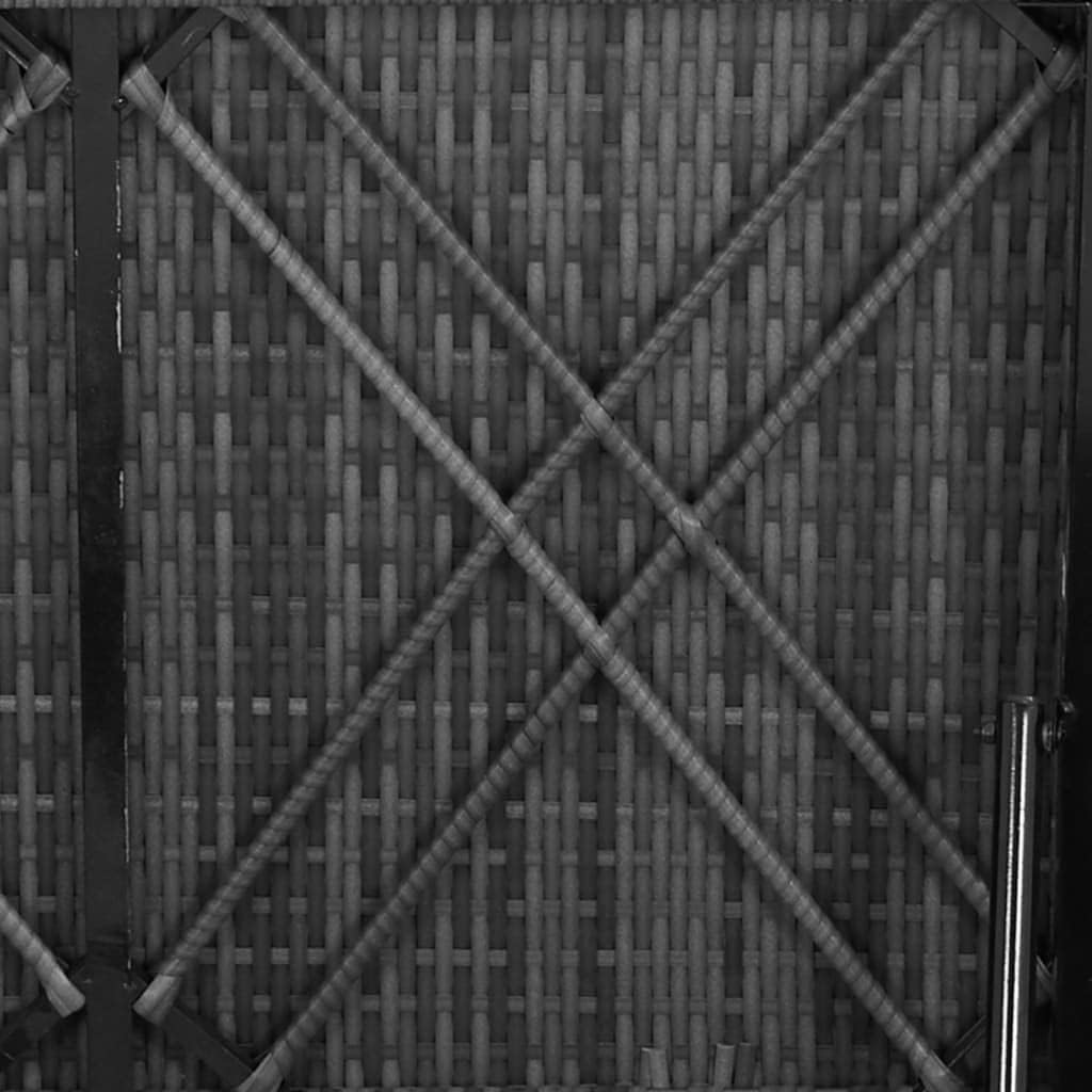 vidaXL Sonnenliege mit Auflage, Gartenliege, Rattanliege, Strandliege, Sonnenliege, Gartenmöbel, Rattanmöbel, Poly Rattan, Grau – Bild 5