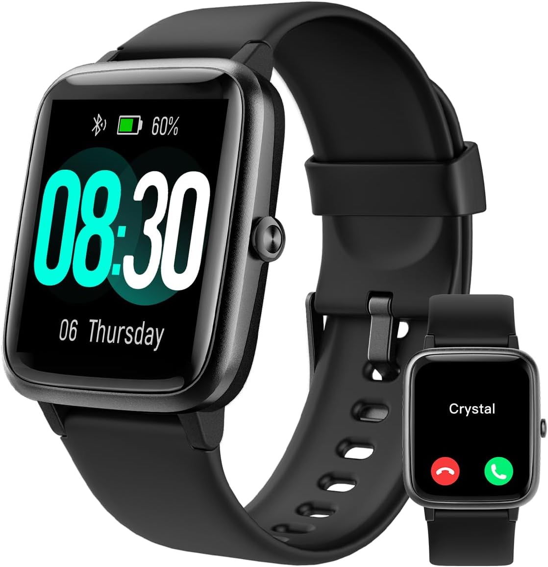 GRV Smartwatch Damen Herren mit Telefonfunktion,1.85" HD Fitnessuhr