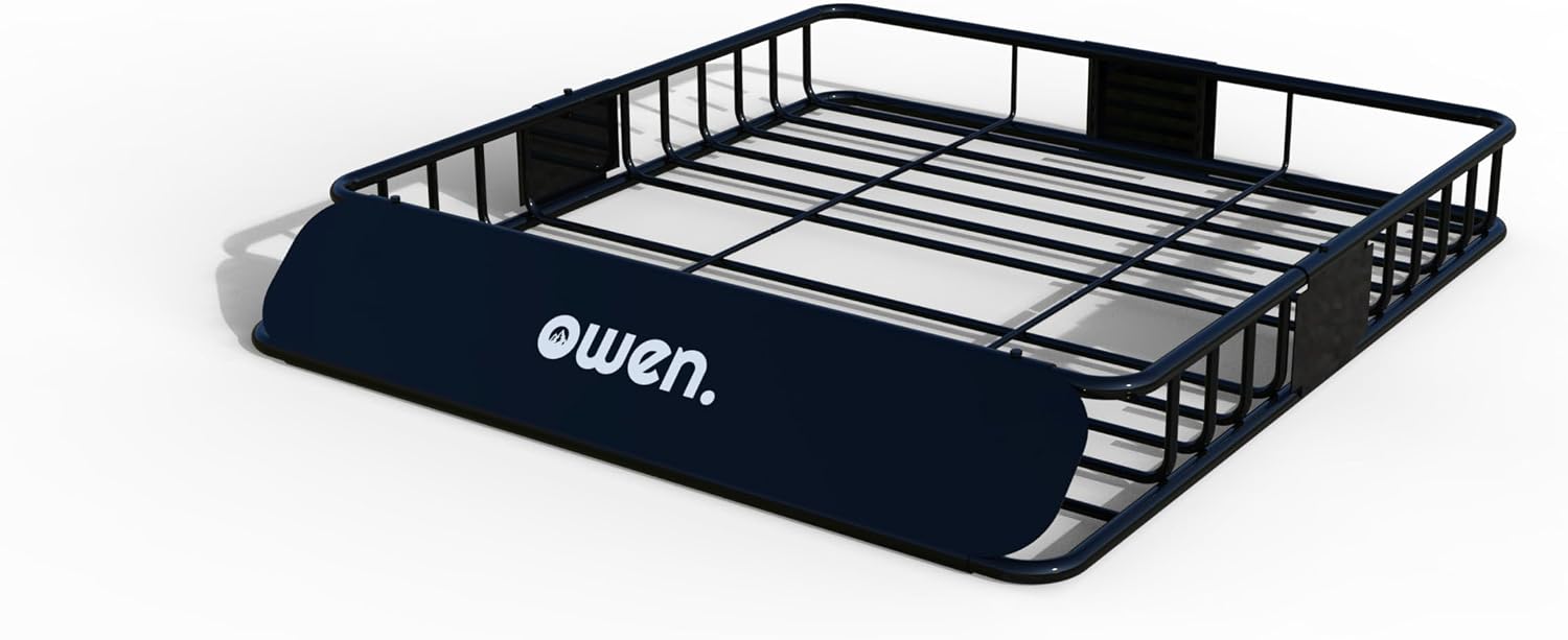 Dachkorb Owen – hochwertiger und langlebiger Dachgitter-Dachkorb aus pulverbeschichtetem Stahl, großformatige Ausführung mit den Maßen 100 x 112 x 15 cm für mehr Stauraum und vielseitige Einsatzmöglichkeiten