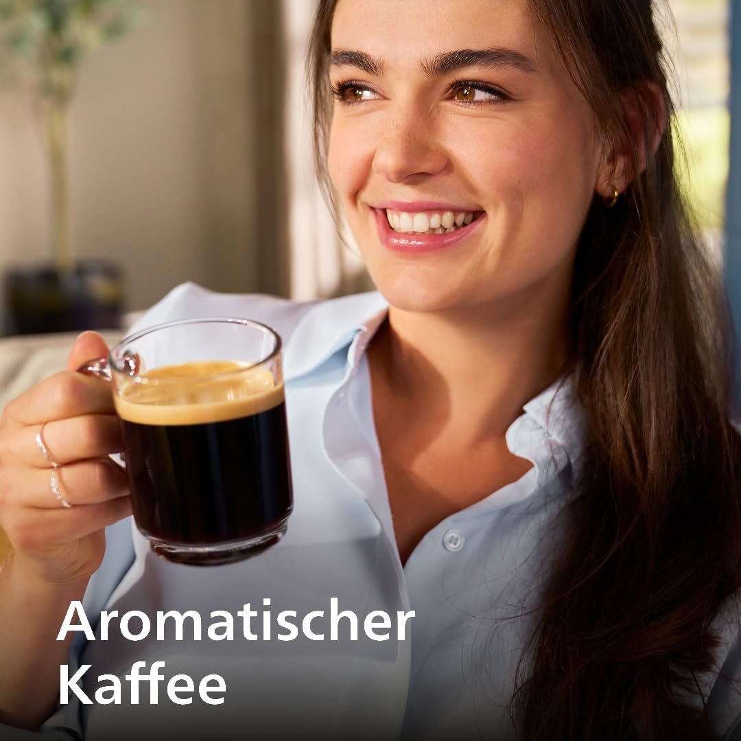 Philips Series 5500 Vollautomatische Latte-Go-Espressomaschine, SilentBrew-Technologie, Schnellstart. Aromatischer Kaffee aus frisch gemahlenen Bohnen, 20 Heiß- und Eisgetränke, Grau (EP5544/50) – Bild 3