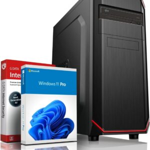 shinobee® Intel Core i7 2600 Multimedia-PC – Schneller Computer für Büro und Heimbüro – 8 Threads | 3,8 GHz – 32 GB RAM – 1000 GB SSD – DVD – USB 3.0 – WLAN – Windows 11 Pro | MS Office | #8616