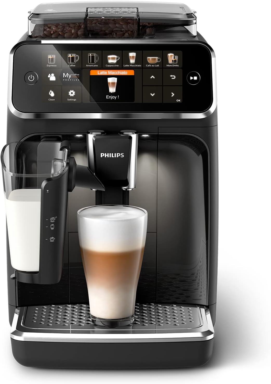Philips LatteGo 5400 Series Kaffeevollautomat, Schwarz, 12