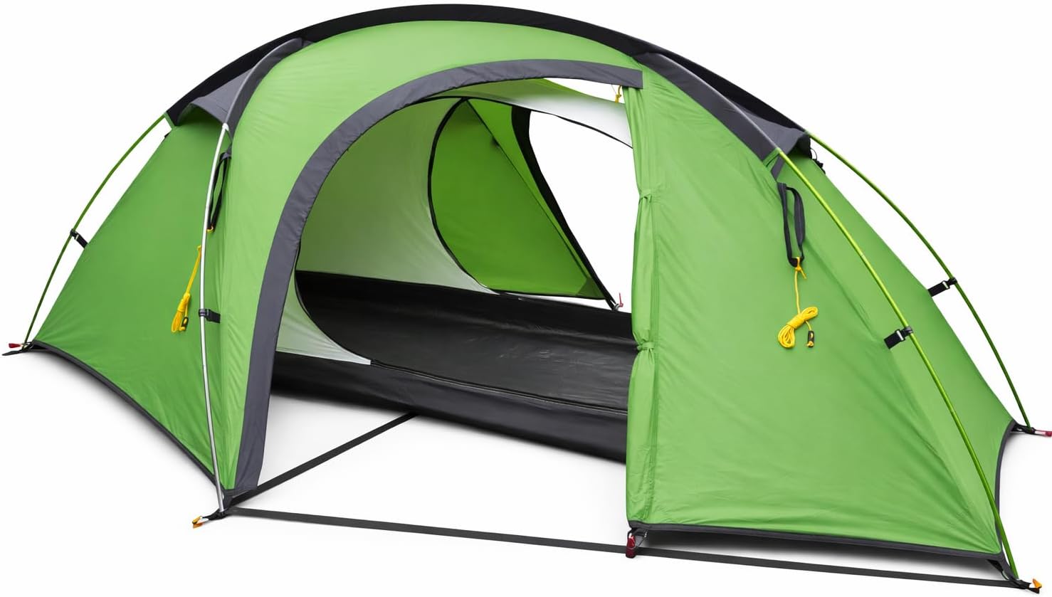 Everest1953 TrekPeak 1-Personen-Expeditionszelt, 1 x Silikon-Kuppelzelt, Liegefläche 240 cm, Grün