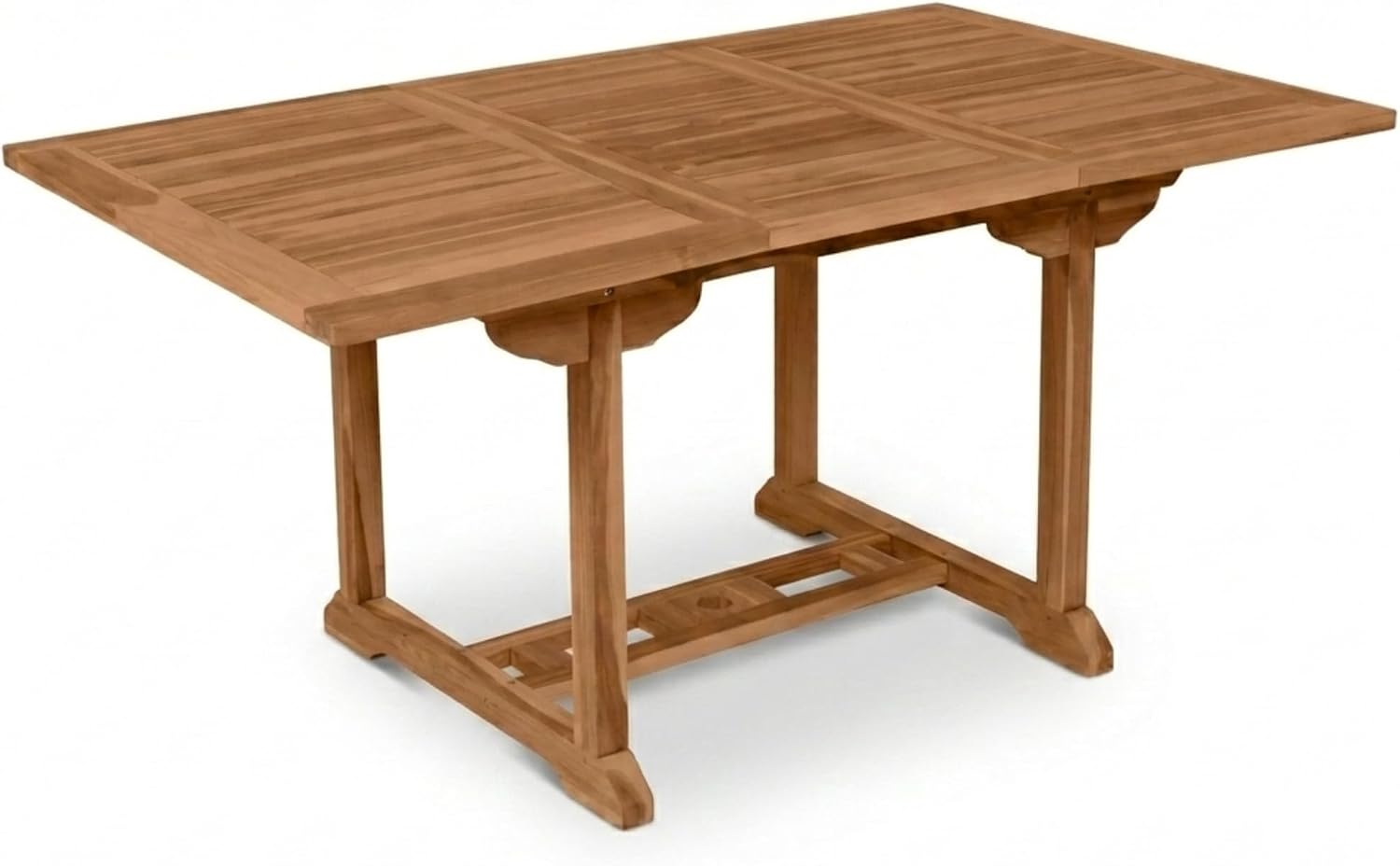 SAM Gartentisch Cuba, 180 - 240 x 100 cm, Teakholz, quadratischer Ausziehtisch