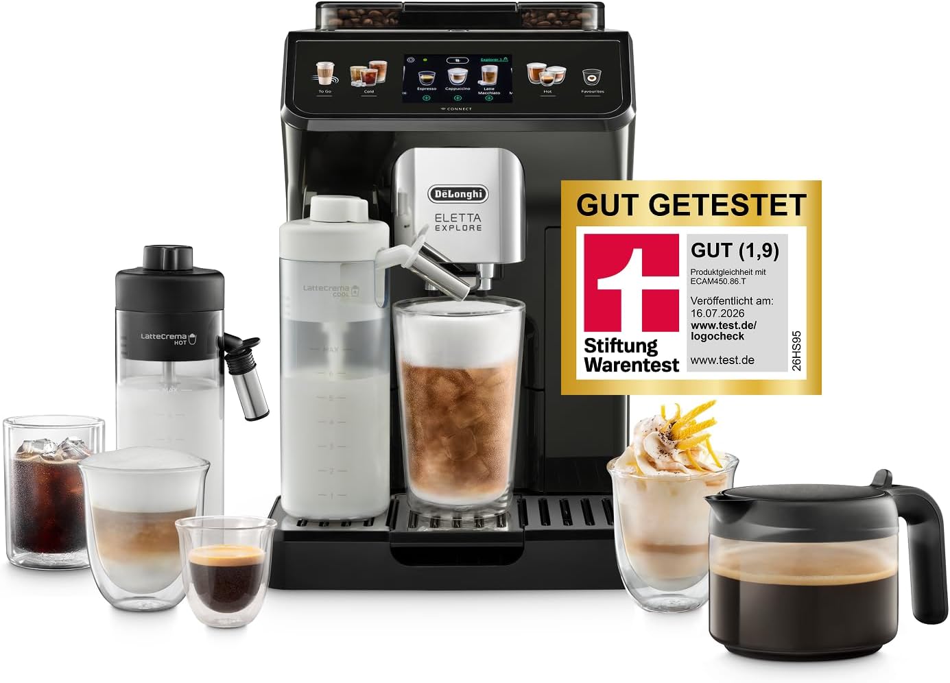 De'Longhi Eletta Explore – Kaffeevollautomat mit über 50 Getränken