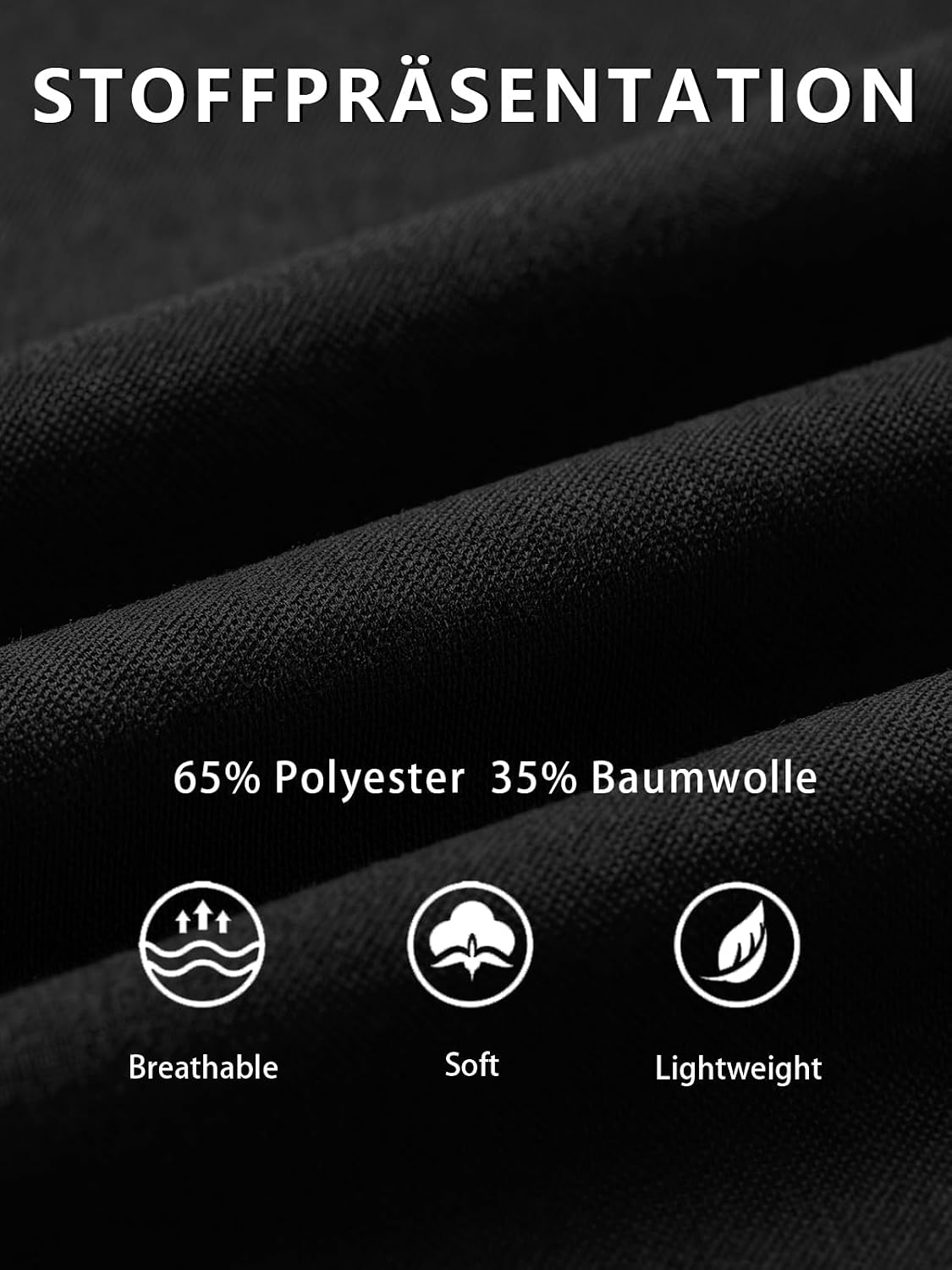 Runcati Herren-Poloshirts mit langen Ärmeln, einfarbig, leichte Oberteile – Bild 6
