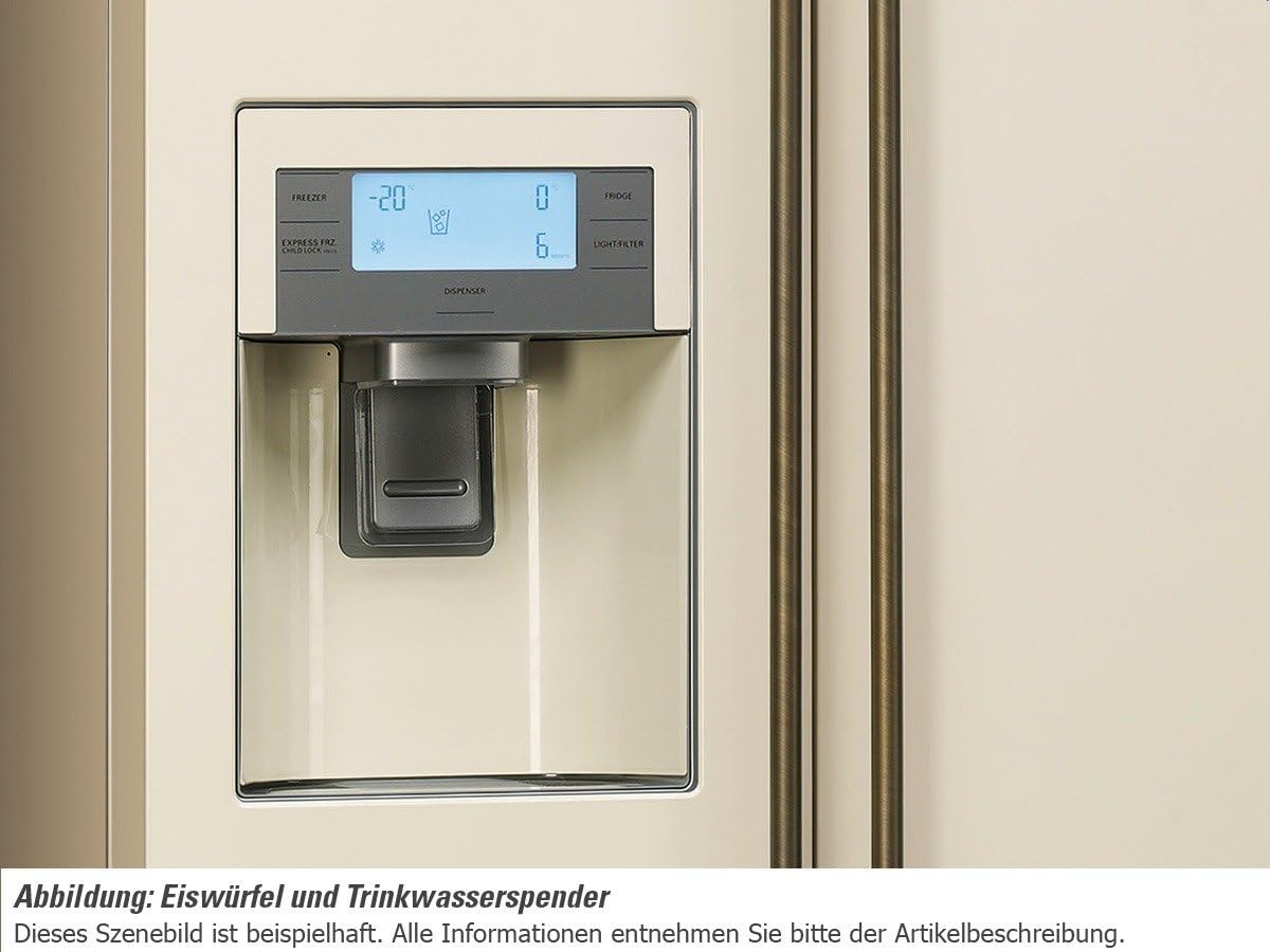 Smeg sbs8003po Side-by-Side-Kühlschrank – Kühlschrank Side-by-Side (unabhängig, cremefarben, amerikanische Tür, LCD, NT, Hand) – Bild 3