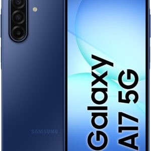 Samsung Galaxy A17 5G AI-Smartphone, AI-Telefon mit Android, dünner 7,5-mm-Rahmen, 50-MP-Kamera, 128 GB Speicher, 4 GB RAM, 5000-mAh-Akku, Blau