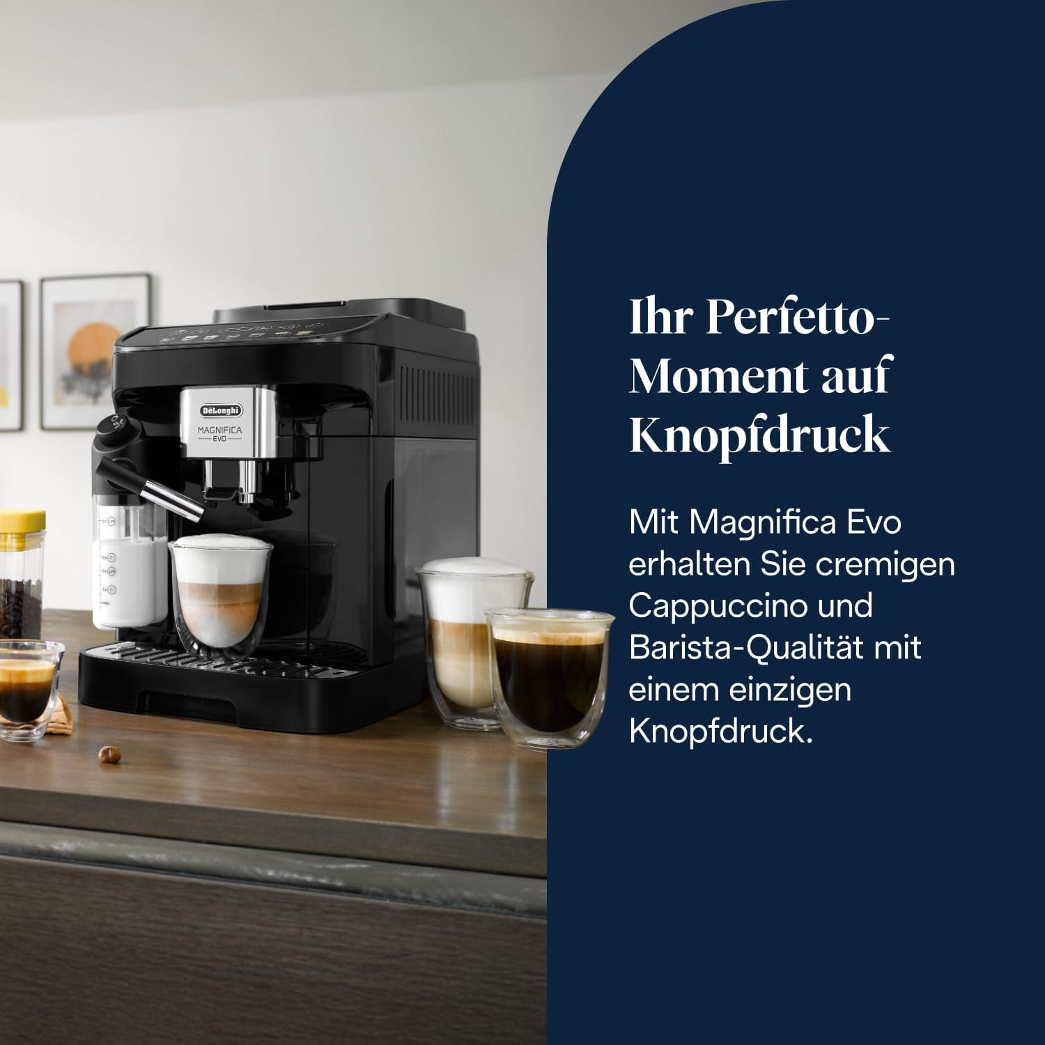 De'Longhi Magnifica Evo - Kaffeevollautomat 7 Getränke Schwarz – Bild 2
