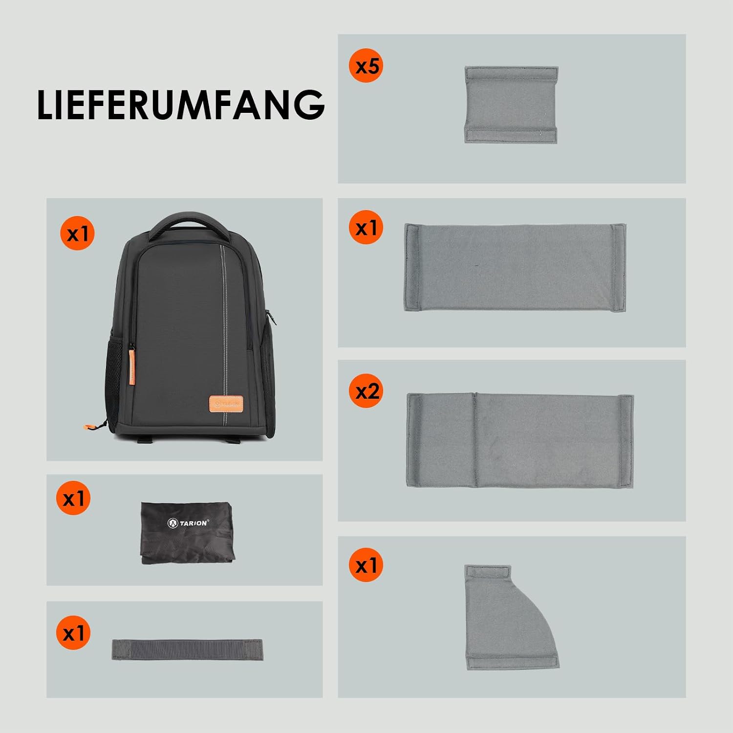 TARION Kamerarucksack Leichter Kamerarucksack mit 15-Zoll-Laptop – Bild 8