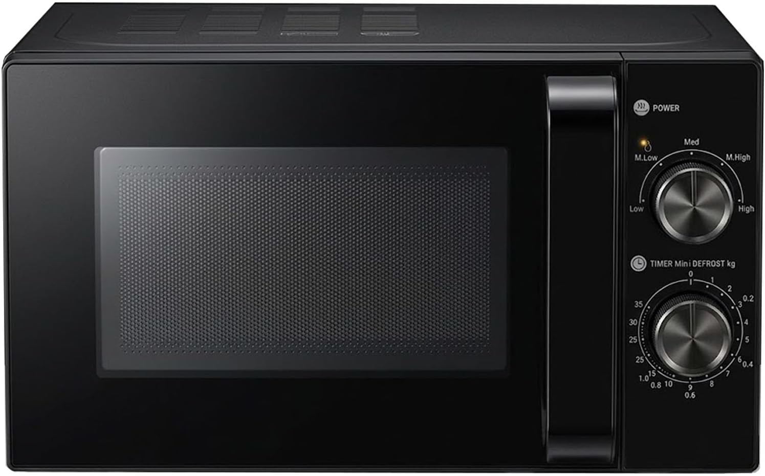 Solo Mikrowelle 20 L, 700 W, Mikrowellengerät mit Drehteller für gleichmäßige Wärmeverteilung, zum Auftauen und Erhitzen, einfache Bedienung, 5 Leistungsstufen, schwarz