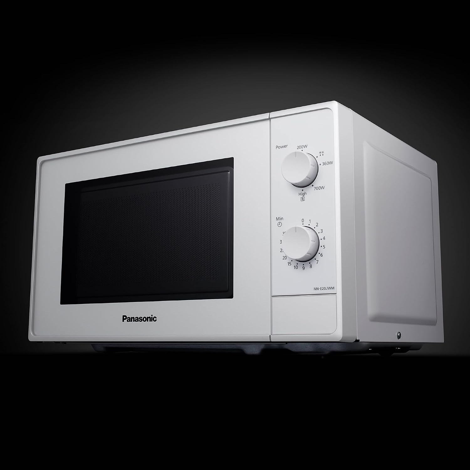 Panasonic NN-E20JWMEBG Mikrowelle mit Glasplatte, 20 l, 800 W, Auftaufunktion, 5 Leistungsstufen, Timer, weiß, Modell 2025 – Bild 9