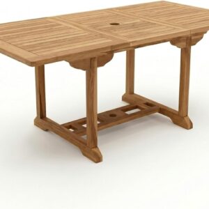 SAM Gartentisch Madera, 120–170 x 120 cm, Teakholz, quadratischer Au...