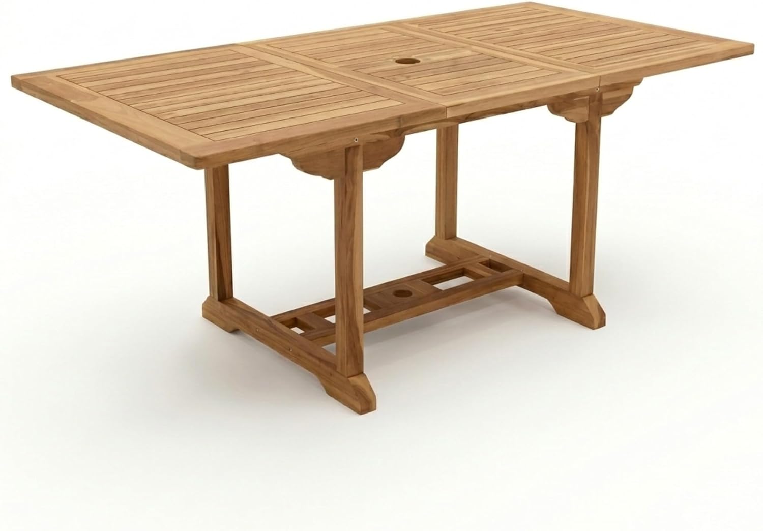 SAM Gartentisch Madera, 120–170 x 120 cm, Teakholz, quadratischer Ausziehtisch